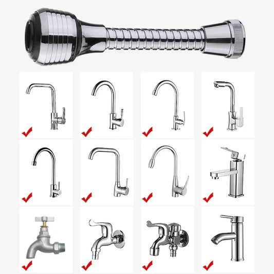 Extensor de Torneira 360° Rotativo – Alta Pressão & Poupador de Água