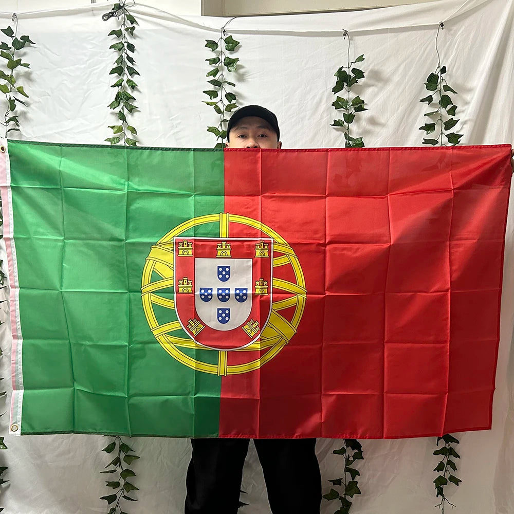 Bandeira de Portugal 90x150cm - Poliéster de Alta Qualidade