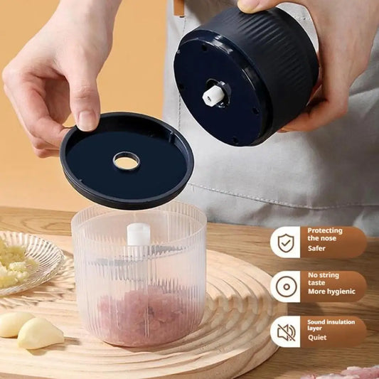 Picador Elétrico Recarregável – Alho, Gengibre & Legumes | 30W
